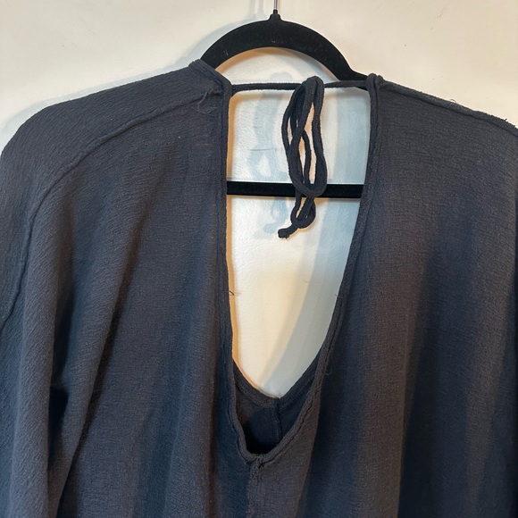 Intimately Free People Texture Oversized Tie  lightweight Cotton Raw Hem Dress,S - Picture 7 of 9